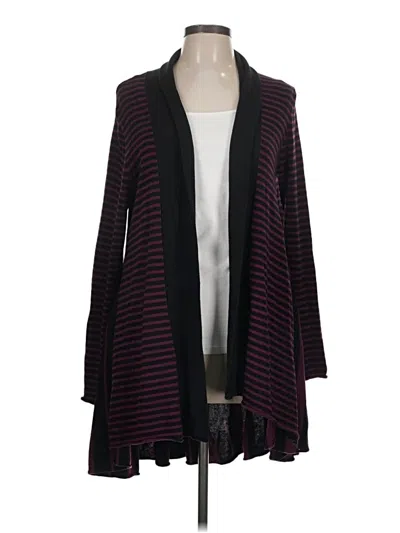 Pre-owned Chelsea & Theodore Cardigan Sweater In Purple