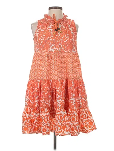 Pre-owned Chelsea & Theodore Casual Dress In Orange