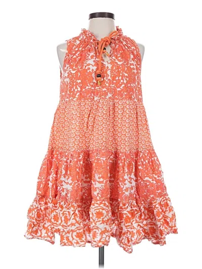 Pre-owned Chelsea & Theodore Casual Dress In Orange