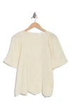 Chelsea And Theodore Eyelet Flutter Sleeve Cotton Top