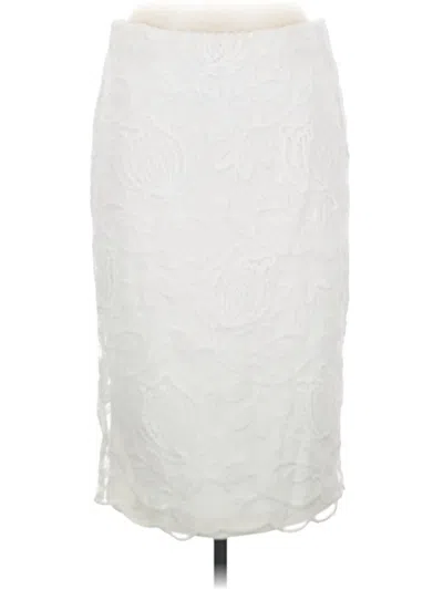 Pre-owned Chelsea & Theodore Formal Skirt In Ivory