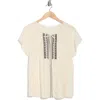Chelsea And Theodore Golden Dream Embroidered Short Sleeve Top