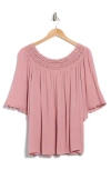 Chelsea And Theodore Lace Collar Gauze Top