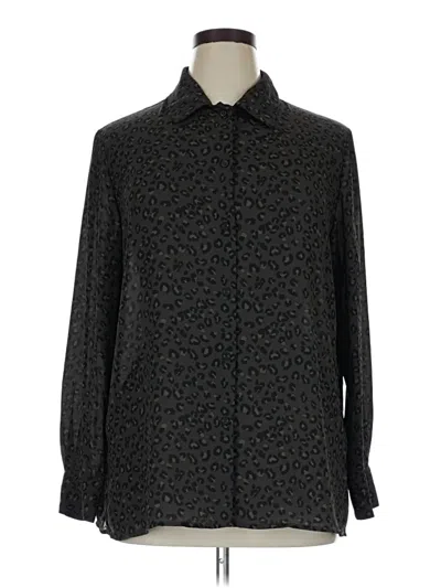Pre-owned Chelsea & Theodore Long Sleeve Blouse In Gray
