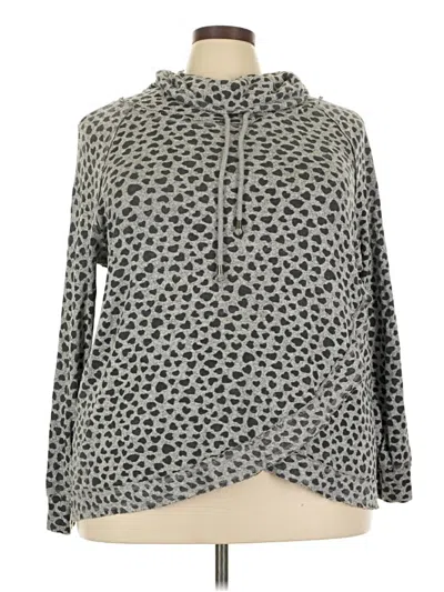 Pre-owned Chelsea & Theodore Long Sleeve Top Gray Cowl Neck Tops