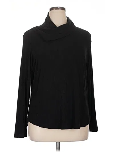 Pre-owned Chelsea & Theodore Long Sleeve Turtleneck In Black