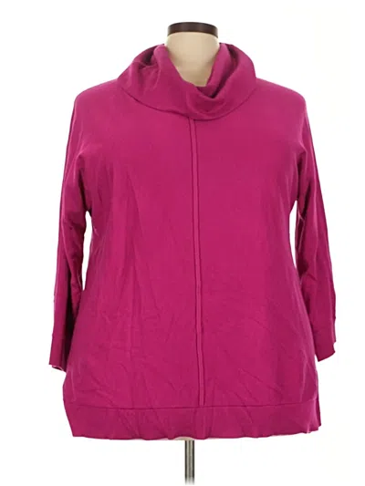 Pre-owned Chelsea & Theodore Long Sleeve Turtleneck In Pink