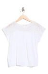 Chelsea And Theodore Open Stitch Short Sleeve Top