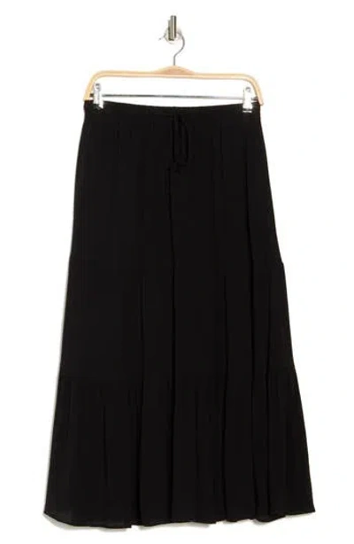 Chelsea And Theodore Pleated Tiered Midi Skirt