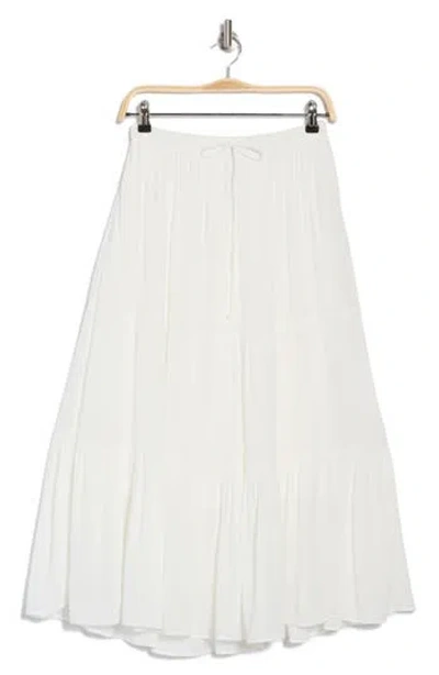 Chelsea And Theodore Pleated Tiered Midi Skirt