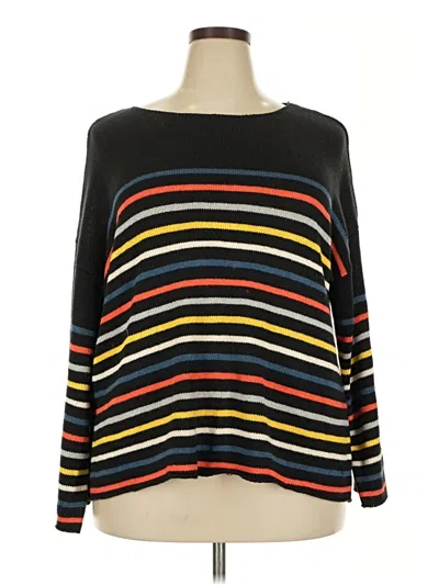 Pre-owned Chelsea & Theodore Pullover Sweater In Black