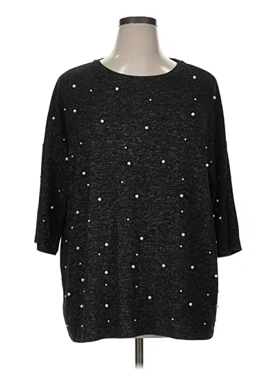 Pre-owned Chelsea & Theodore Pullover Sweater In Black