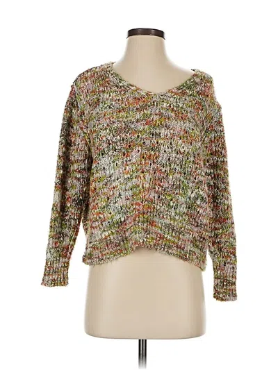 Pre-owned Chelsea & Theodore Pullover Sweater In Brown