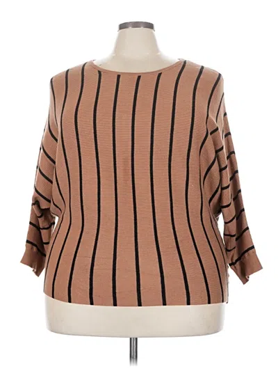 Pre-owned Chelsea & Theodore Pullover Sweater In Brown