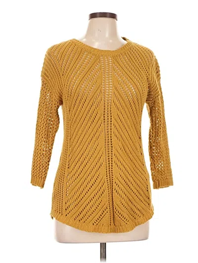 Pre-owned Chelsea & Theodore Pullover Sweater In Gold