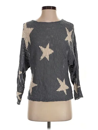 Pre-owned Chelsea & Theodore Pullover Sweater In Gray