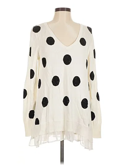 Pre-owned Chelsea & Theodore Pullover Sweater In Ivory