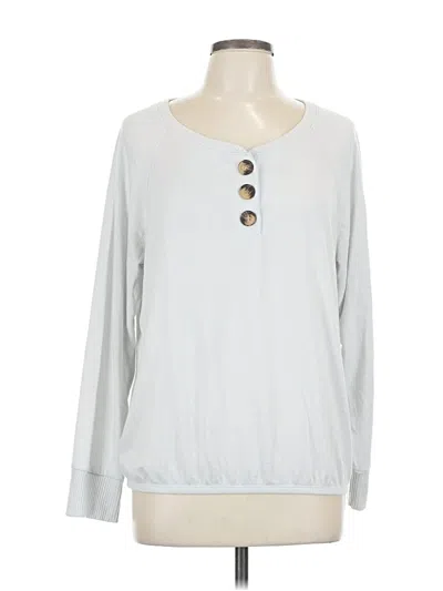 Pre-owned Chelsea & Theodore Pullover Sweater In Silver