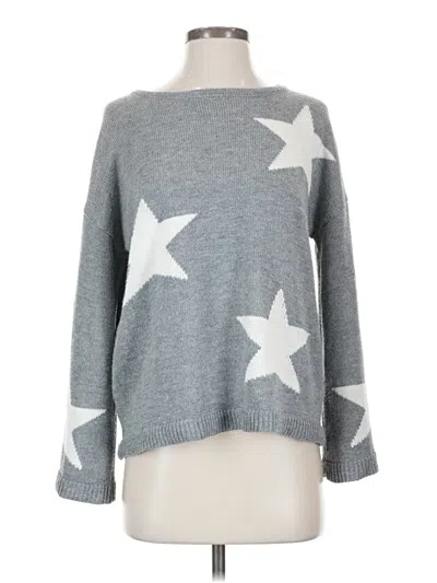 Pre-owned Chelsea & Theodore Pullover Sweater In Silver