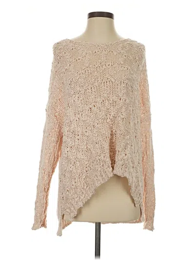 Pre-owned Chelsea & Theodore Pullover Sweater In Tan