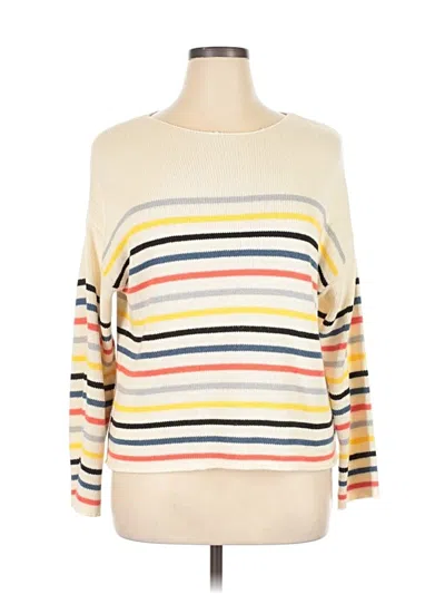 Pre-owned Chelsea & Theodore Pullover Sweater In White