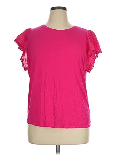 Pre-owned Chelsea & Theodore Short Sleeve T-shirt In Pink