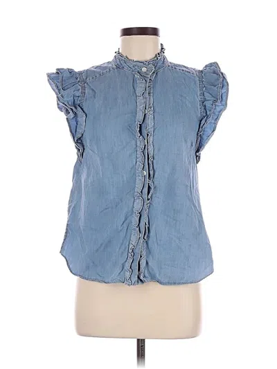 Pre-owned Chelsea & Theodore Sleeveless Blouse In Blue