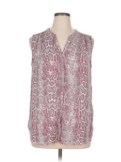 Pre-owned Chelsea & Theodore Sleeveless Blouse In Burgundy