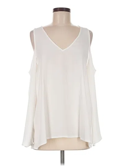 Pre-owned Chelsea & Theodore Sleeveless Blouse In Ivory