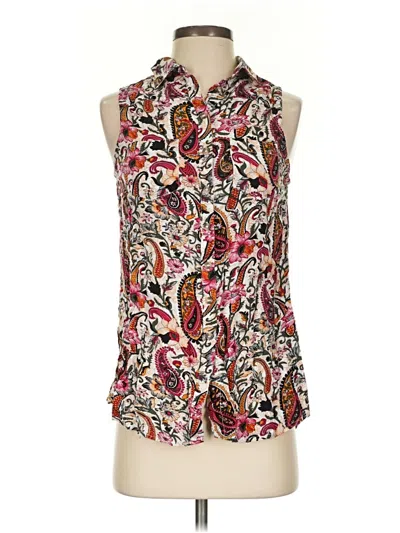 Pre-owned Chelsea & Theodore Sleeveless Blouse In Red