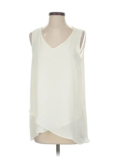 Pre-owned Chelsea & Theodore Sleeveless Blouse In White
