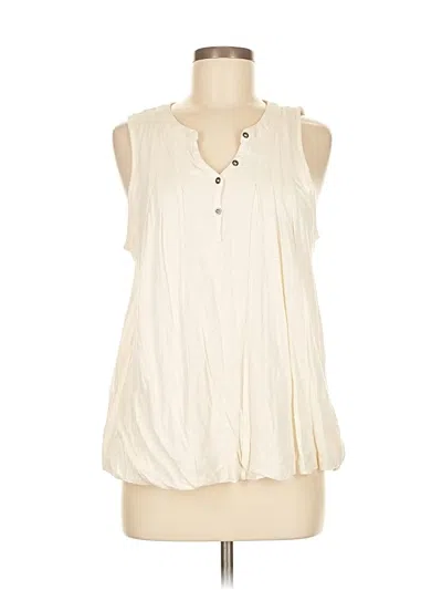 Pre-owned Chelsea & Theodore Sleeveless Blouse In White