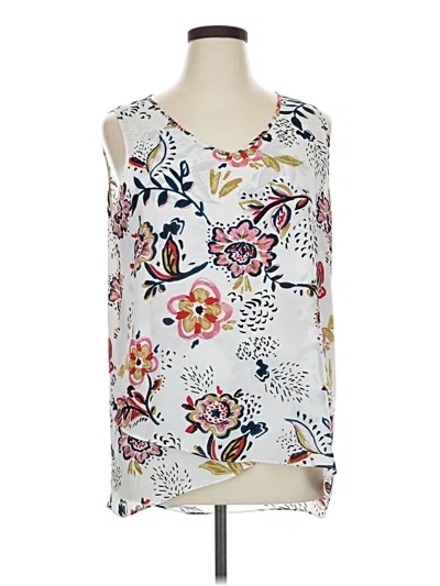 Pre-owned Chelsea & Theodore Sleeveless Blouse In White