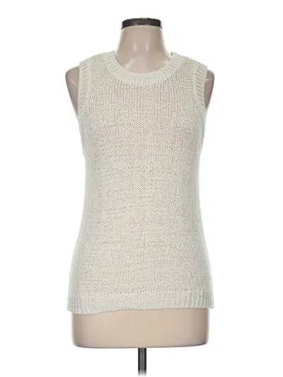 Pre-owned Chelsea & Theodore Sleeveless Top Ivory Boatneck Tops