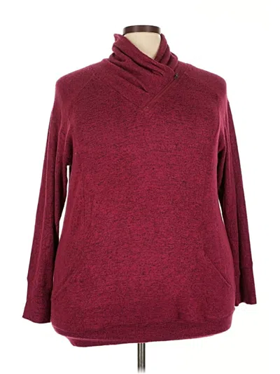 Pre-owned Chelsea & Theodore Turtleneck Sweater In Burgundy