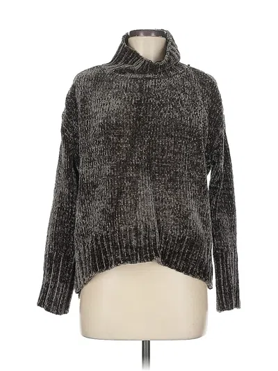 Pre-owned Chelsea & Theodore Turtleneck Sweater In Gray