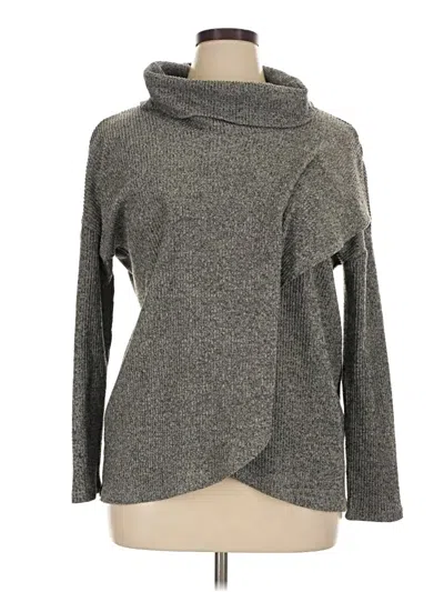 Pre-owned Chelsea & Theodore Turtleneck Sweater In Gray