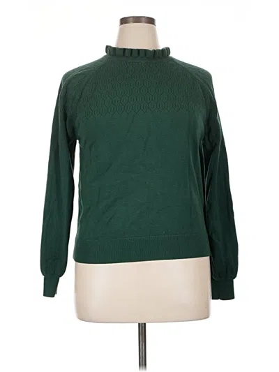 Pre-owned Chelsea & Theodore Turtleneck Sweater In Green