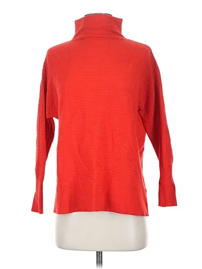 Pre-owned Chelsea & Theodore Turtleneck Sweater In Red