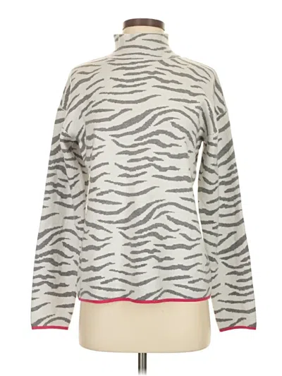 Pre-owned Chelsea & Theodore Turtleneck Sweater In Silver