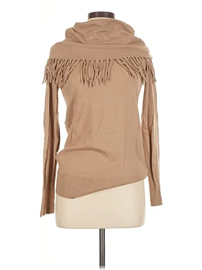 Pre-owned Chelsea & Theodore Turtleneck Sweater In Tan