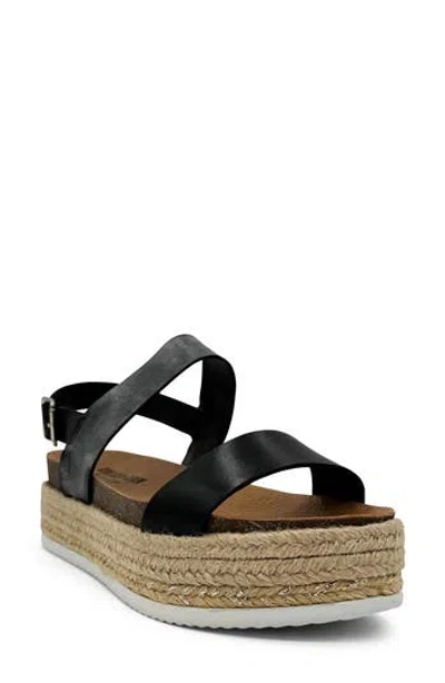Chelsea Crew Colby Platform Sandal In Black Leather