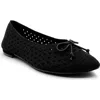 Chelsea Crew Ferry Open Knit Ballet Flat In Black Knit