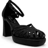 Shop Chelsea Crew Karmel Platform Sandal In Black Leather