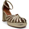 Chelsea Crew Karmel Platform Sandal In Gold Leather