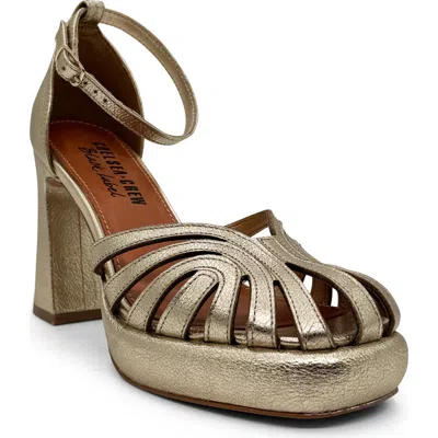 Chelsea Crew Karmel Platform Sandal In Gold Leather