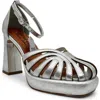 Chelsea Crew Karmel Platform Sandal In Silver Leather