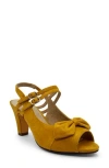 Chelsea Crew Lady Slingback Peep Toe Pump In Mustard Micro