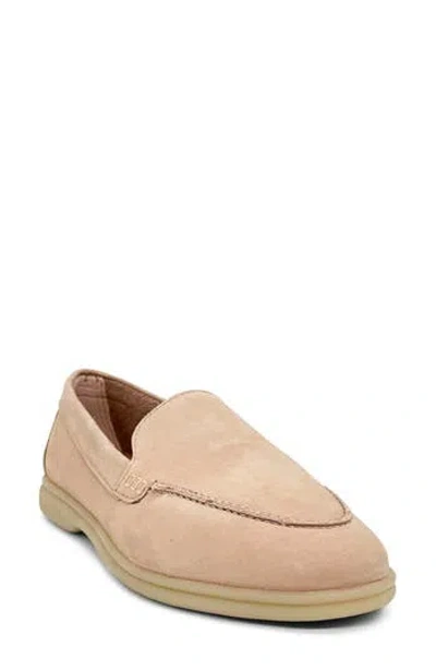 Chelsea Crew Lama Moc Toe Loafer In Beige Nubuck