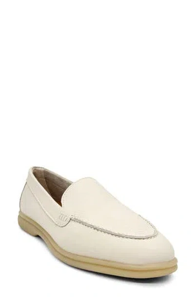 Chelsea Crew Lama Moc Toe Loafer In White Leather